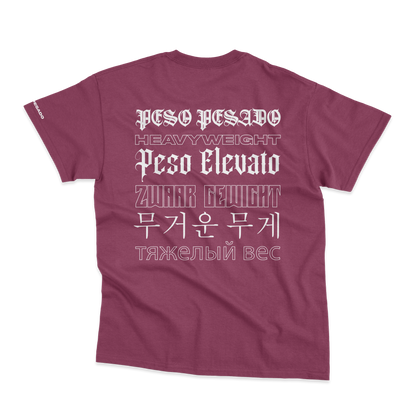 Polera Peso Pesado idiomas